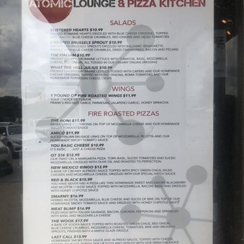 Atomic Lounge & Pizza Kitchen - Menu 8/2022 - Pizza Near Me - Lubbock, Texas