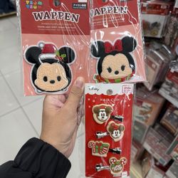 Daiso - Found the coveted Disney Tsum Tsum patches and these festive holiday hair clips.