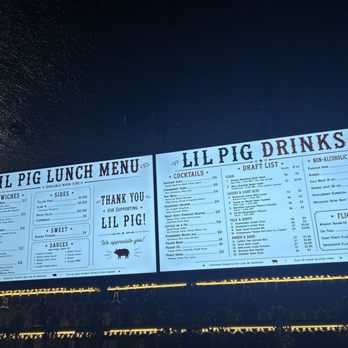 Lil Pig Lil Pig - Lunch menu - Barbeque Near Me - Vancouver, Washington