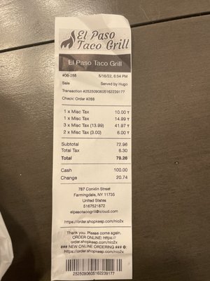 Menu photo 1 El Paso Taco Grill Farmingdale, NY