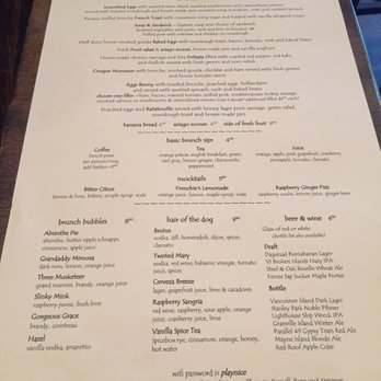 Twisted Fork - Menu - French Near Me - Vancouver, British Columbia