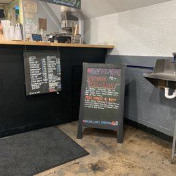 Daily specials and drink menu