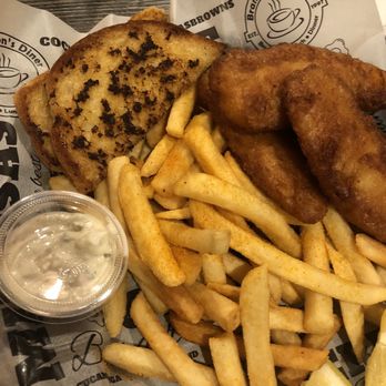 Brandon's Diner - Fish and chips. Good portion - American Near Me - Upland, California