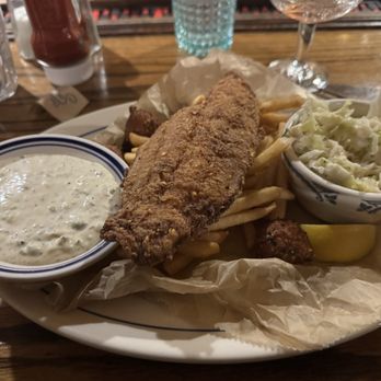 The Southerner - Catfish Platter with fries ,Cole slaw and tartar sauce - Southern Near Me - Saugatuck, Michigan