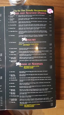 Menu photo 6 Cha Ba Thai Portland, OR