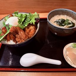 Fried chicken/udon lunch special