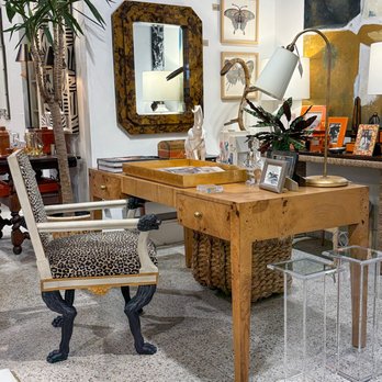 Mecox - Olive Ash Burl Desk w Dramatic Arm Chair - Furniture Stores Near Me - Houston, Texas Mecox - Olive Ash Burl Desk w Dramatic Arm Chair - Furniture Stores Near Me - Houston, Texas