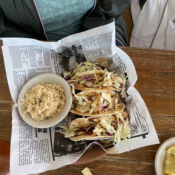 Half Shell Dockside - Asian shrimp tacos. - Bars Near Me - Apalachicola, Florida