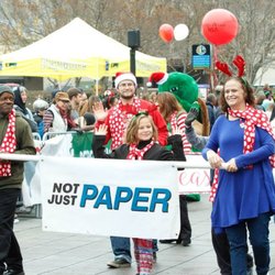 Not Just Paper - The Durham Holiday Parade - right down Main Street in front of the store.