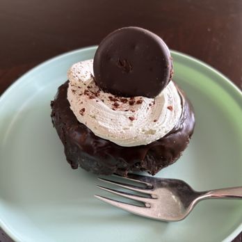 Legendary Doughnuts - Chocolate and mint doughnut inspired by Girl Scout Thin Mint cookies. - Donuts Near Me - Federal Way, Washington