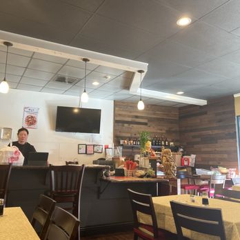 Iron Wok - Inside the restaurant, and the nice server who's always here. - Chinese Near Me - Placerville, California