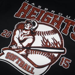JDM Associates - Beautiful Custom Glitter Softball design