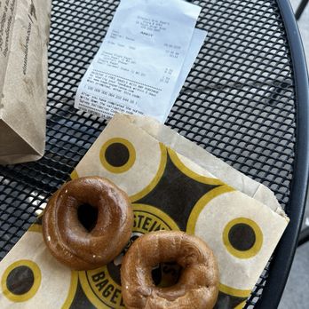 Einstein Bros. Bagels - Cold hard doggie bagel :( which they forgot to add to my bag. Had to go back and ask for it. - Breakfast & Brunch Near Me - Saint George, Utah Einstein Bros. Bagels - Cold hard doggie bagel :( which they forgot to add to my bag. Had to go back and ask for it. - Breakfast & Brunch Near Me - Saint George, Utah