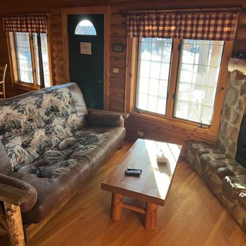 Cedar Lodge & Settlement - Living room area in loft cabin and dining room area in the background. - Resorts Near Me - Wisconsin Dells, Wisconsin Cedar Lodge & Settlement - Living room area in loft cabin and dining room area in the background. - Resorts Near Me - Wisconsin Dells, Wisconsin
