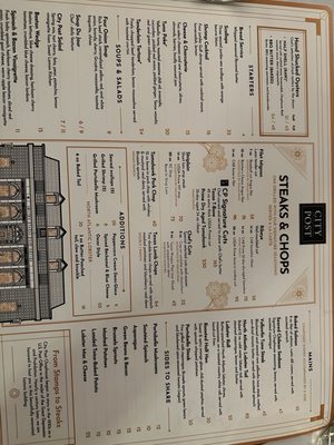Menu photo 1 City Post Chophouse Georgetown, TX
