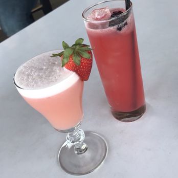 Ocotillo - Strawberry Fizz (left) and Vodka Drink - New American Near Me - Phoenix, Arizona