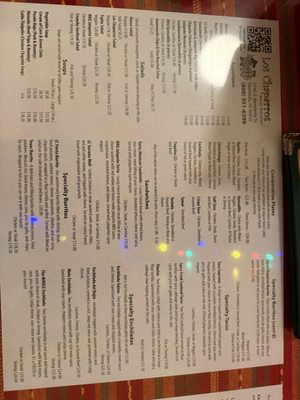 Menu photo 4 Los Chaparros Mexican Restaurant Honolulu, HI