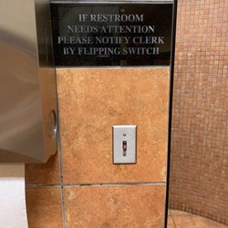 OnCue 111 - Sign in the women's restroom. Maybe this is why they are so clean!