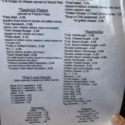 Paul and Jackie's - Menu