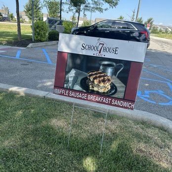 Schoolhouse 7 Cafe - Advertised sandwich.... Not how it actually looks - Cafes Near Me - Fishers, Indiana