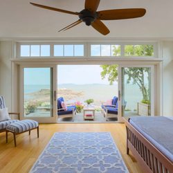 Oak Hill Architects - The Master Bedroom at the Bay Street Project. New Construction.