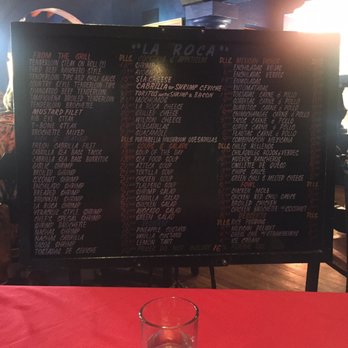 La Roca - Menu brought to your table on a metal stand. - Mexican Near Me - Nogales, SON