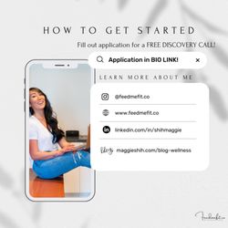 Maggie Shih - Please send me an email for your FREE DISCOVERY CALL or apply here directly https://linktr.ee/feedmefit