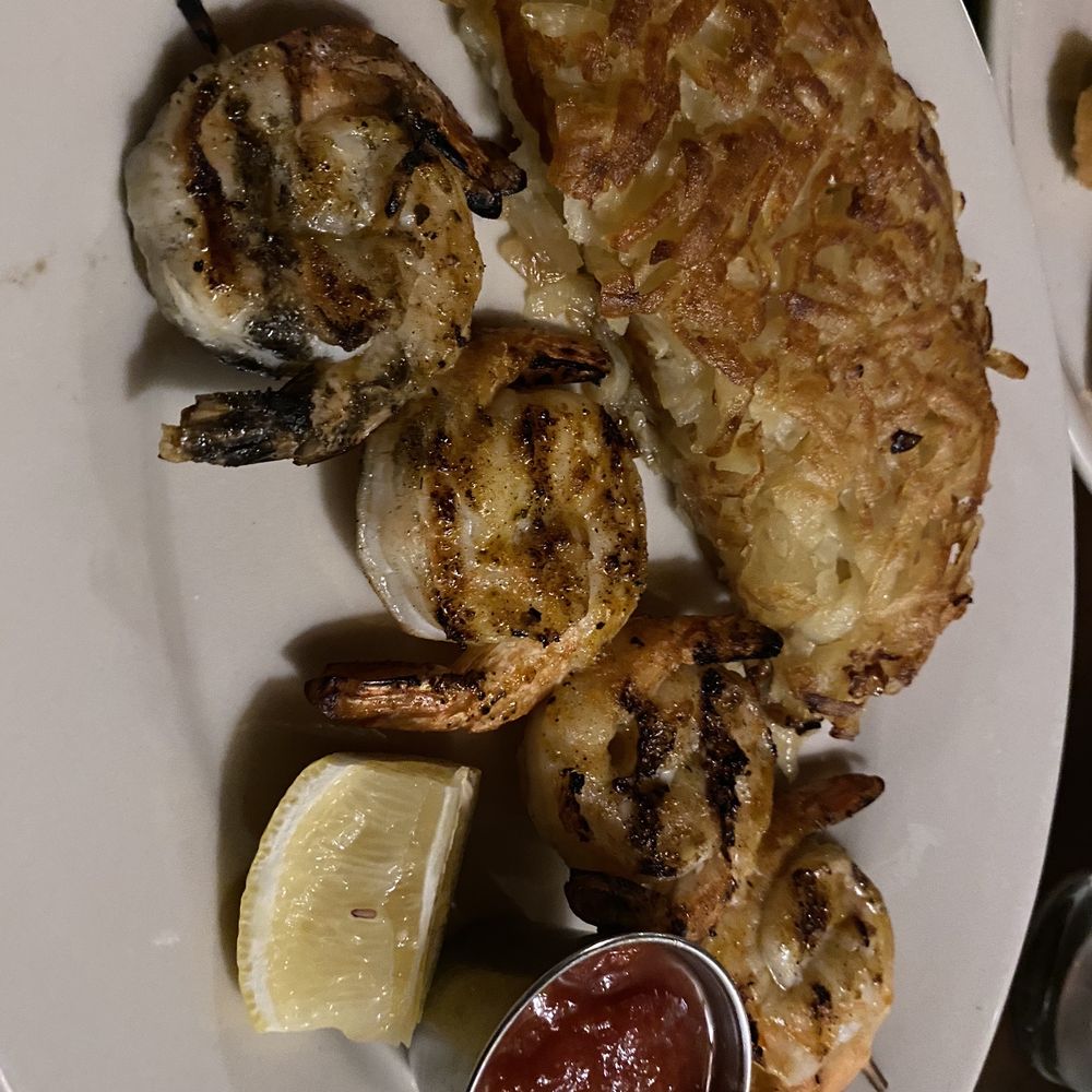 Anne's Hideaway - Shrimp (grilled) and hash browns - Steakhouses Near Me - Ottawa, Illinois Anne's Hideaway - Shrimp (grilled) and hash browns - Steakhouses Near Me - Ottawa, Illinois