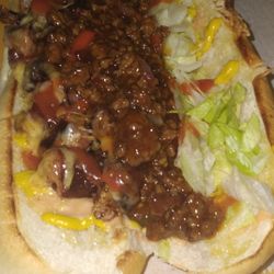 Chicken Go-Go - "Chop chili dog sub"