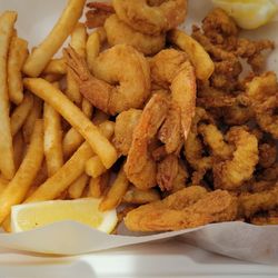Westville Seafood Drive In - Shrimp & clam strip platter