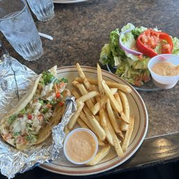 Chicken Cornucopua with two sides ($2 extra for second side).