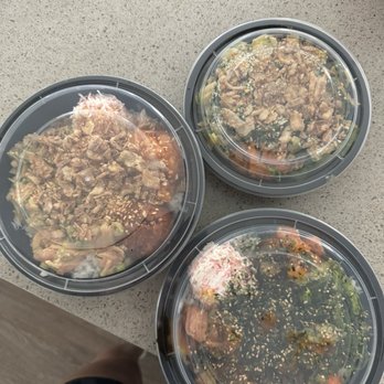 Bluewater Poke - To-go large, regular, junior bowls (recommend the Hawaiian salmon) - Poke Near Me - Redlands, California