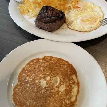 Tukukan Restaurant - Steak and eggs with hashbrowns and a pancake - New American Near Me - Havasu Lake, California Tukukan Restaurant - Steak and eggs with hashbrowns and a pancake - New American Near Me - Havasu Lake, California