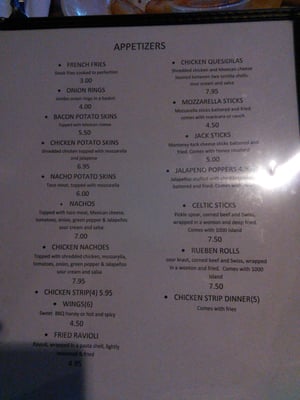 Menu photo 8 Egan's Pub Belleville, MI