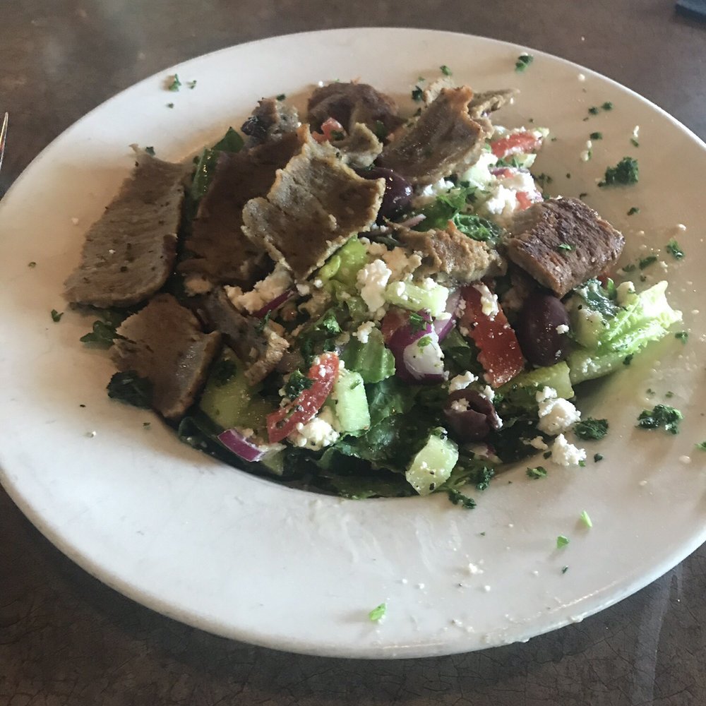 Cc salad with gyro meat