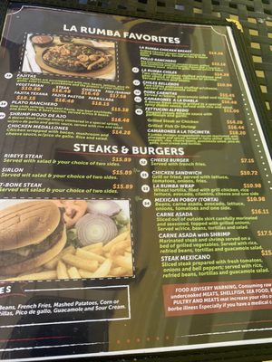 Menu photo 6 La Rumba Mexican Grill Scott, LA