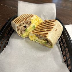 Links Coffee House Cafe - Sausage Breakfast Burrito with Avocado
