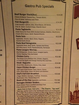 Menu photo 3 Raglan Road Tramore, WD