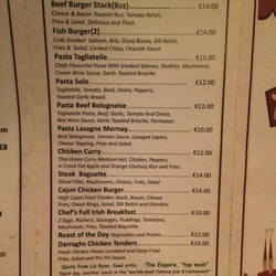 Raglan Road - Menu