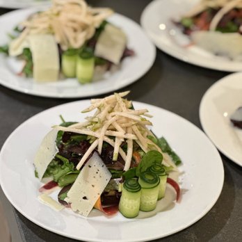 Chef Kristin Michaels - manchego salad with pear & quince - Personal Chefs Near Me Chef Kristin Michaels - manchego salad with pear & quince - Personal Chefs Near Me