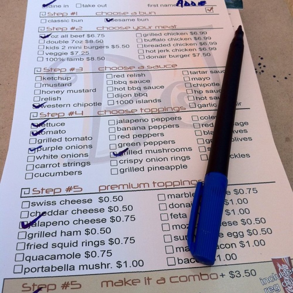 Picking and choosing what I want on the burger Picking and choosing what I want on the burger