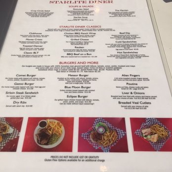 Starlite Diner Car - 2020 menu - Diners Near Me - Bowden, Alberta