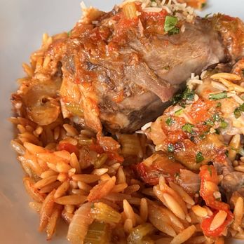Taverna Kyma - Lamb shank with orzo - Greek Near Me - Boca Raton, Florida
