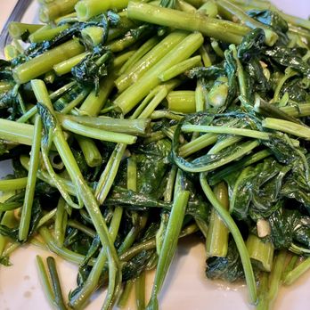 Monkey King BBQ & Noodle - Kong Xin Tsai (Chinese water spinach with garlic) - Cantonese Near Me - Lenexa, Kansas