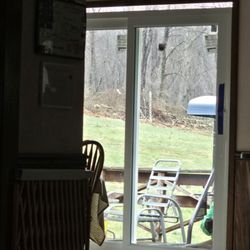 Green Star Exteriors - Snapped a shot of door install. This was not custom made for the opening. It allegedly took weeks to make this door.