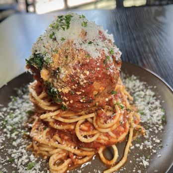 Locale Italian Kitchen - Spaghetti & wagyu meatball ~ the meatball is massive. - Italian Near Me - Las Vegas, Nevada Locale Italian Kitchen - Spaghetti & wagyu meatball ~ the meatball is massive. - Italian Near Me - Las Vegas, Nevada