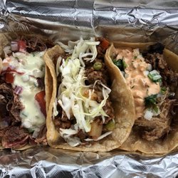 The Gringo Biscuit - What's here from L to R: -Gringo's Famous Brisket Tacos -Brenda's Bomb Tacos De Picadillo -Crazy Good Carnitas Tacos AMAZING!!!