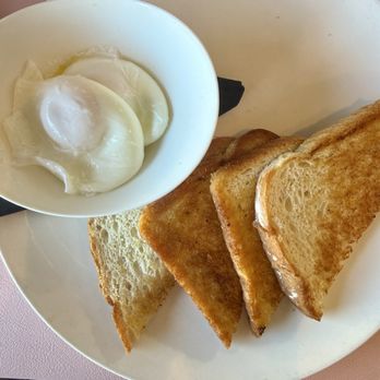 Versailles Cafe and Pastries - Sides: Toast and 2 poached eggs - Patisserie/Cake Shop Near Me - Encinitas, California Versailles Cafe and Pastries - Sides: Toast and 2 poached eggs - Patisserie/Cake Shop Near Me - Encinitas, California