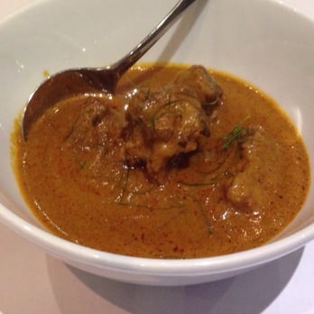 Jimbaran Restaurant - Beef Rendang $17.90
Traditional beef curry slowly cooked in coconut milk and chilli. Not much beef in this dish! - Indonesian Near Me - Randwick, NSW Jimbaran Restaurant - Beef Rendang $17.90
Traditional beef curry slowly cooked in coconut milk and chilli. Not much beef in this dish! - Indonesian Near Me - Randwick, NSW