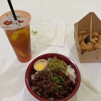 Teapot - Popcorn Chicken Pork Belly Onigiri Black Tea Kreama - Bubble Tea Near Me - Brentwood, California Teapot - Popcorn Chicken Pork Belly Onigiri Black Tea Kreama - Bubble Tea Near Me - Brentwood, California